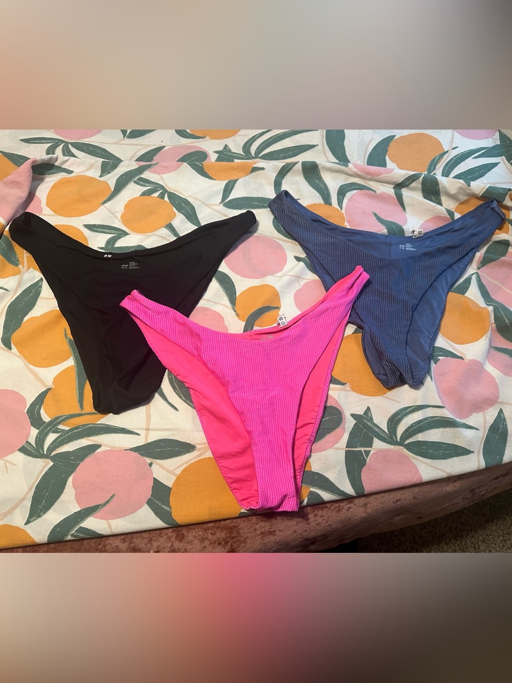 Bundle lot of 3 pairs of Aerie cheekiest bikini bottoms size XL